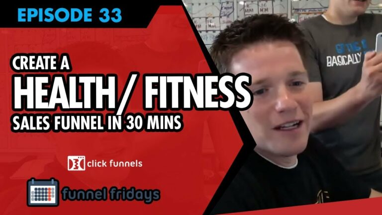 How To Create A Sales Funnel In 30 Minutes -  Health/Fitness Sales Funnel Examples