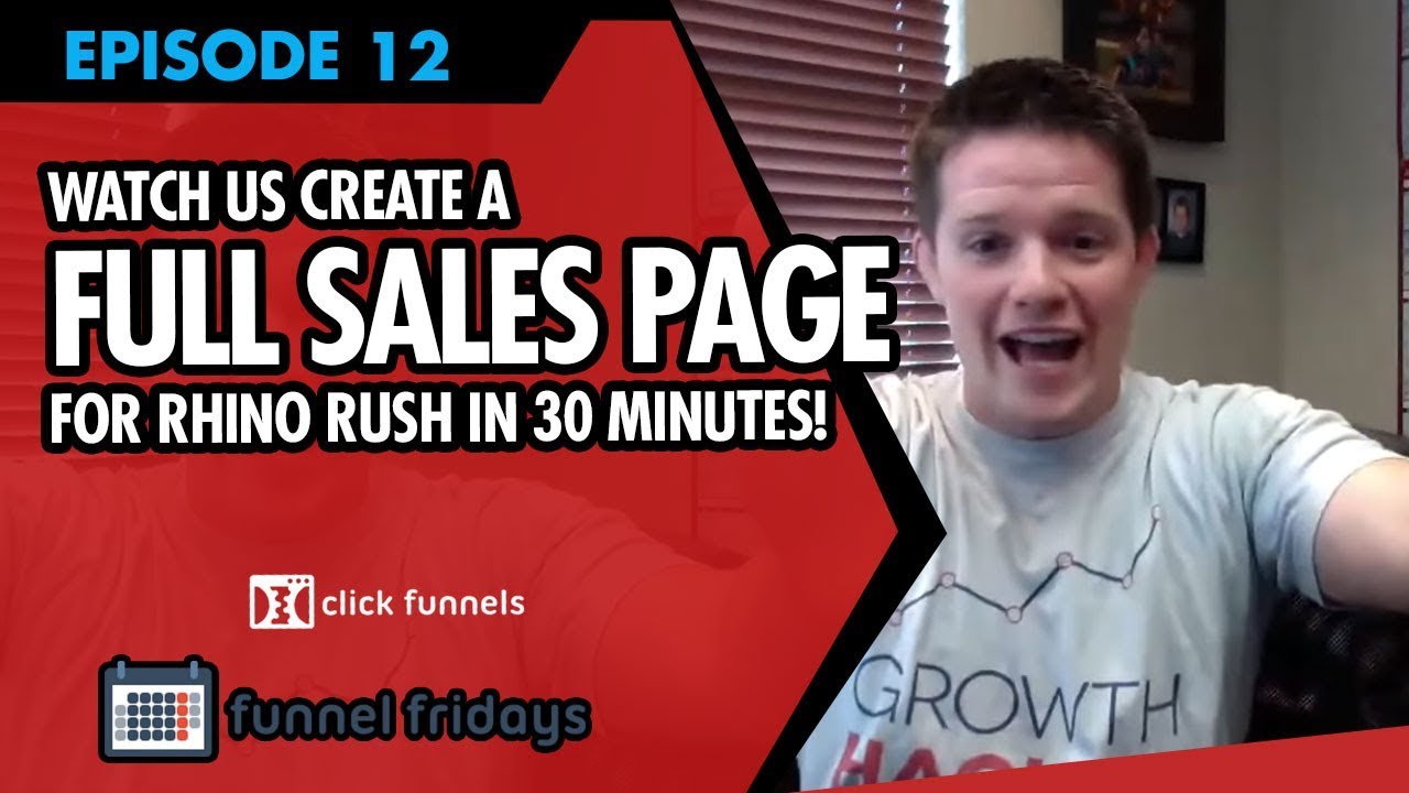Watch Us Create A FULL Sales Page For Rhino Rush In 30 Minutes!